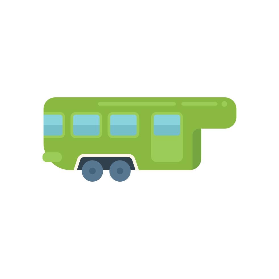Vehicle trailer icon flat vector. Auto bus vector