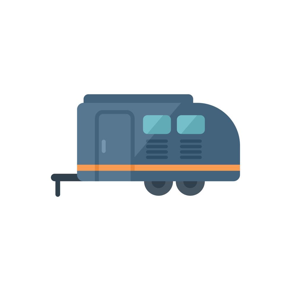 Bus camper icon flat vector. Auto van vector