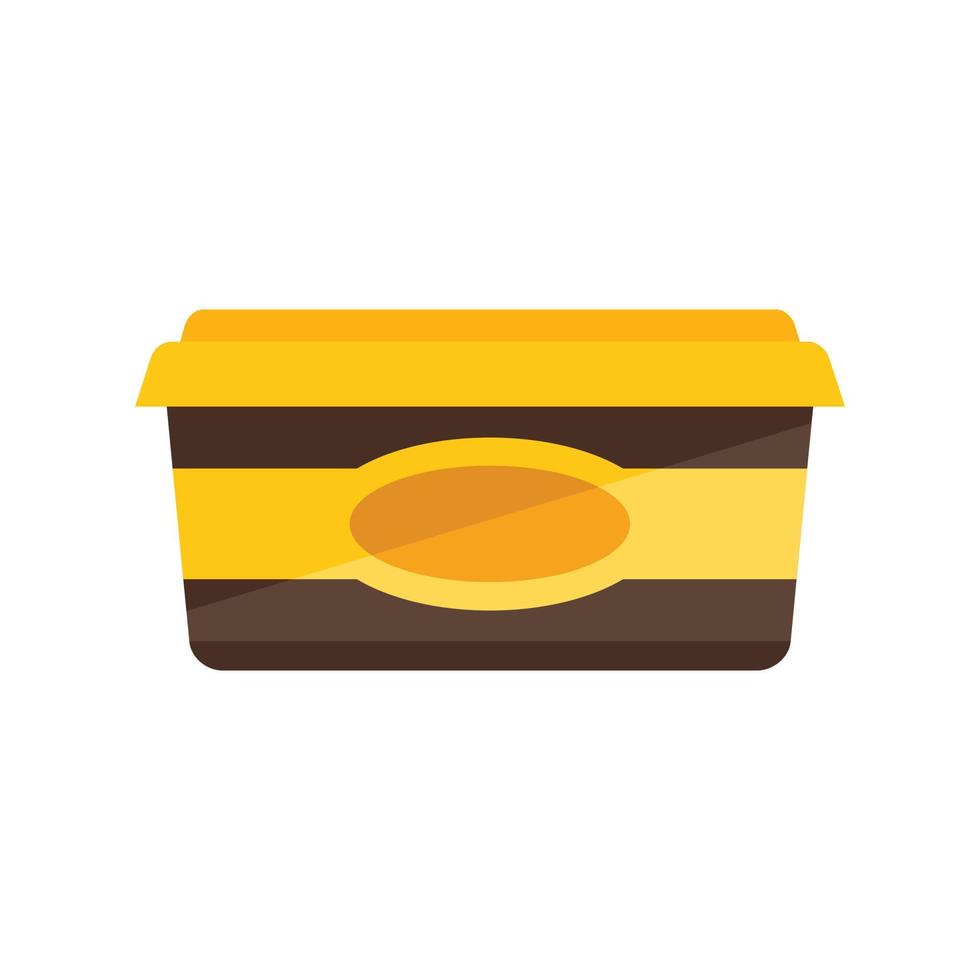 vector plano de icono de pasta de chocolate. tarro de cacao