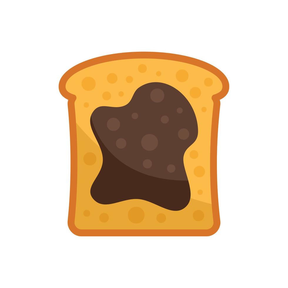 Chocolate paste sandwich icon flat vector. Cocoa jar vector