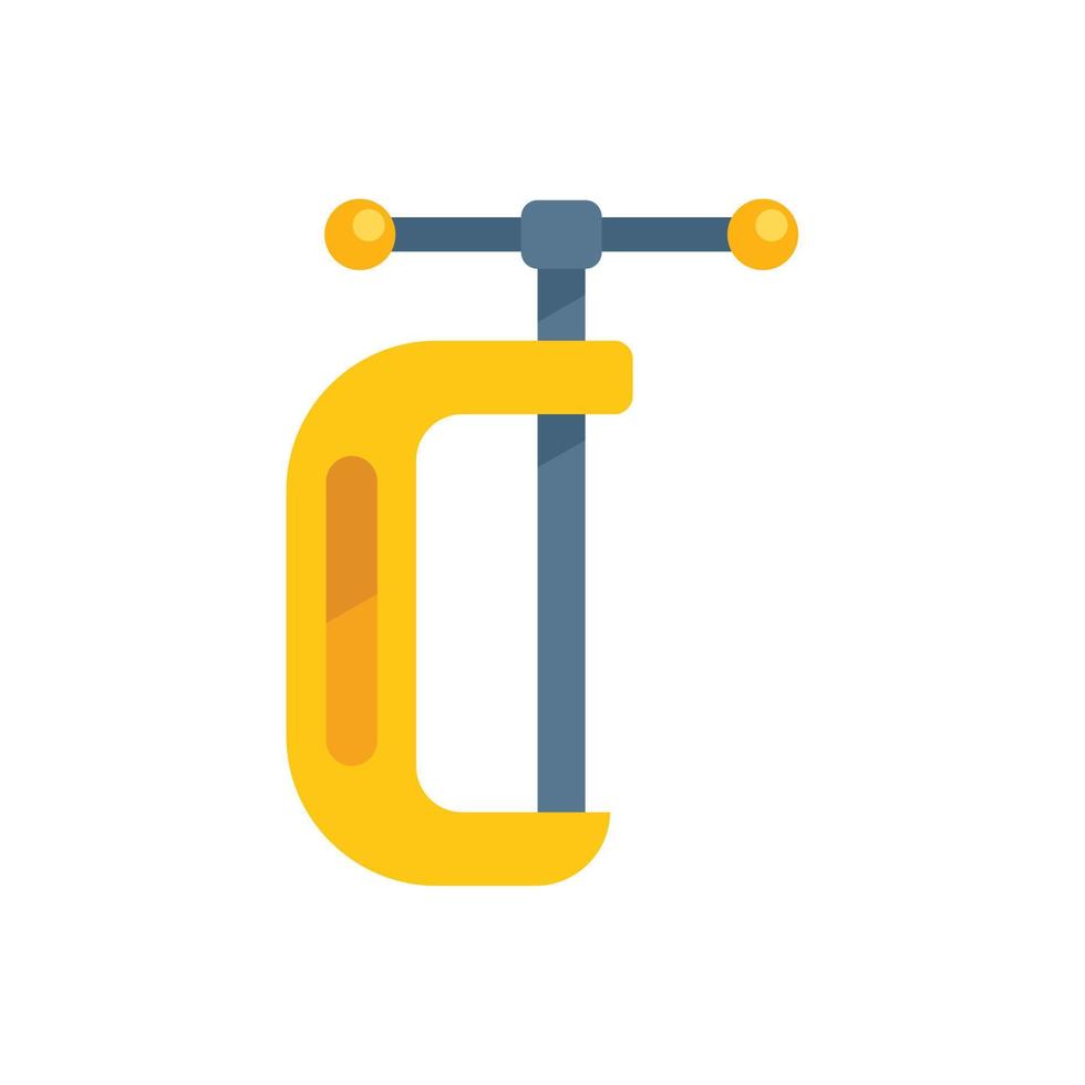 Bike repair clamp icon flat vector. Service shop vector