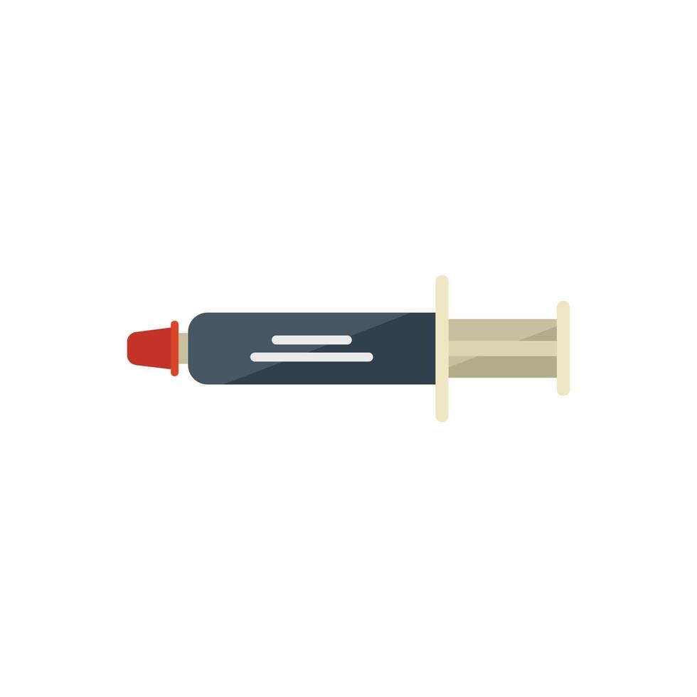 Laptop paste tube icon flat vector. Broken computer vector