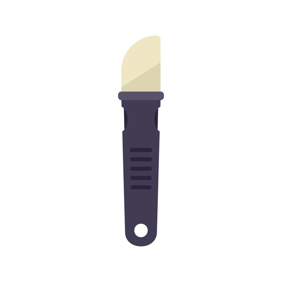 Repair tablet knife icon flat vector. Mobile broken vector