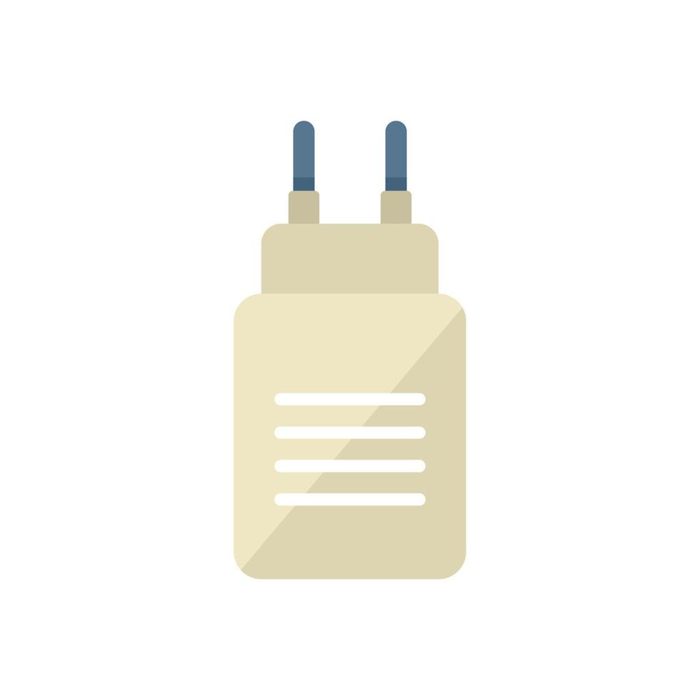 Repair adapter icon flat vector. Mobile broken vector