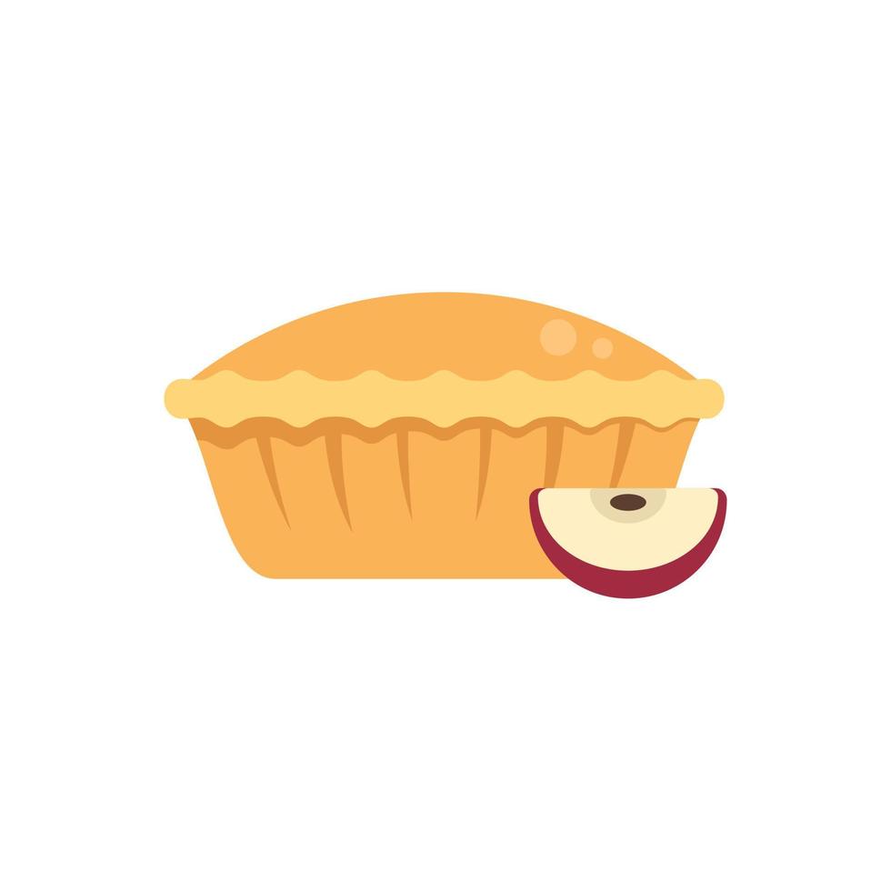 Christmas apple pie icon flat vector. Cake dessert vector