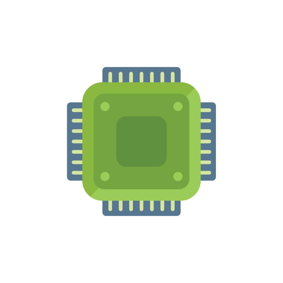 Tablet processor icon flat vector. Screen cell vector