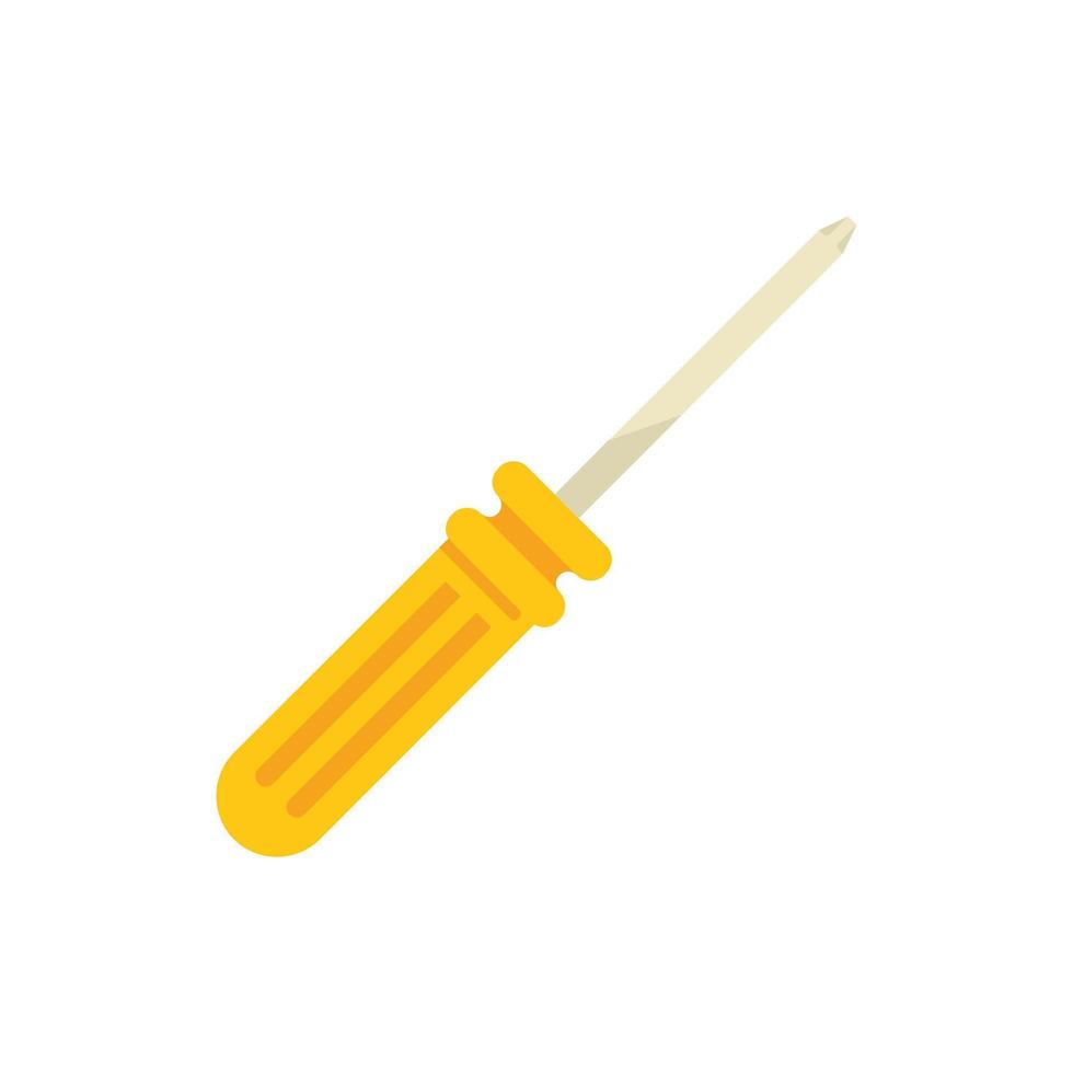 Small screwdriver icon flat vector. Service fix vector