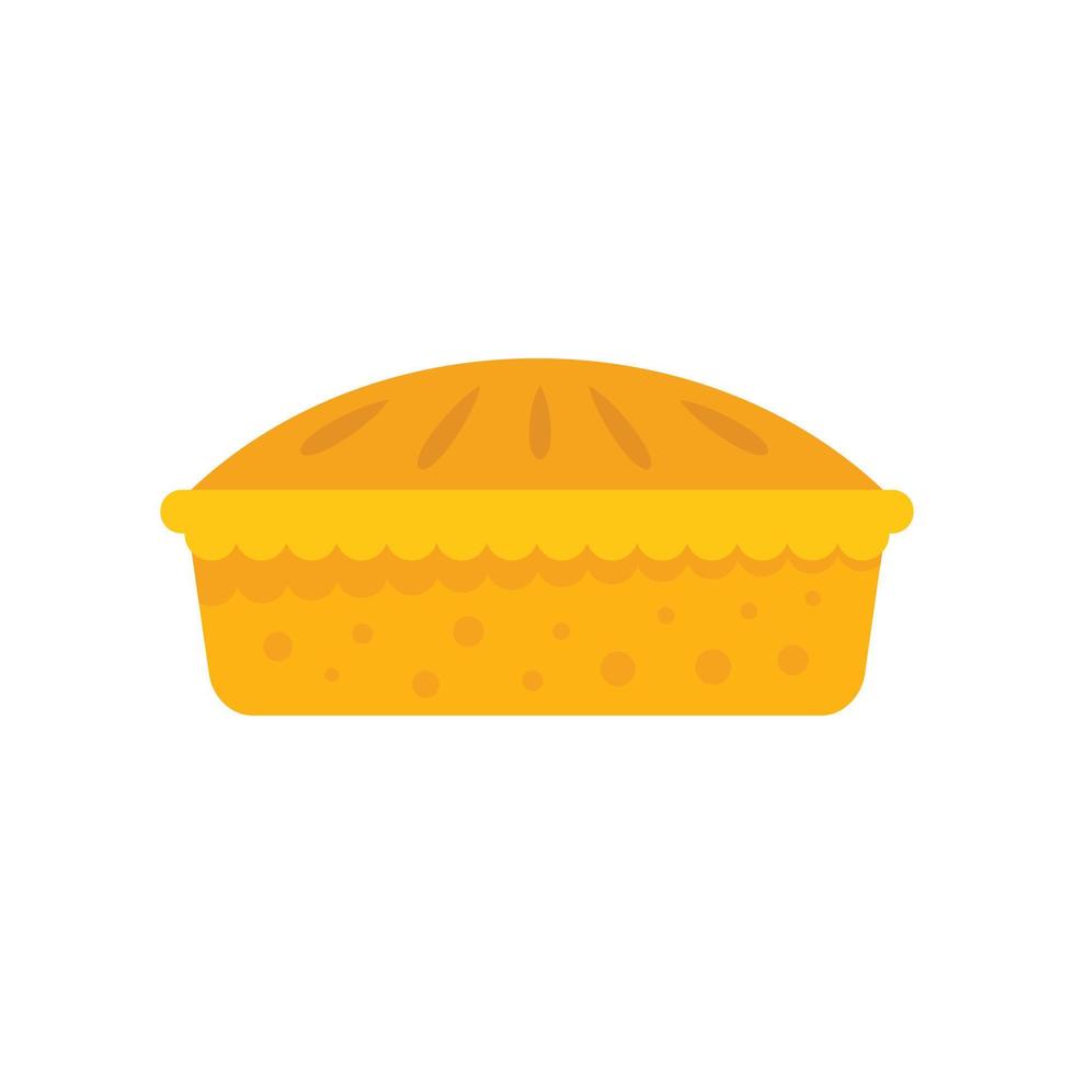 Fruit pie icon flat vector. Apple cake vector