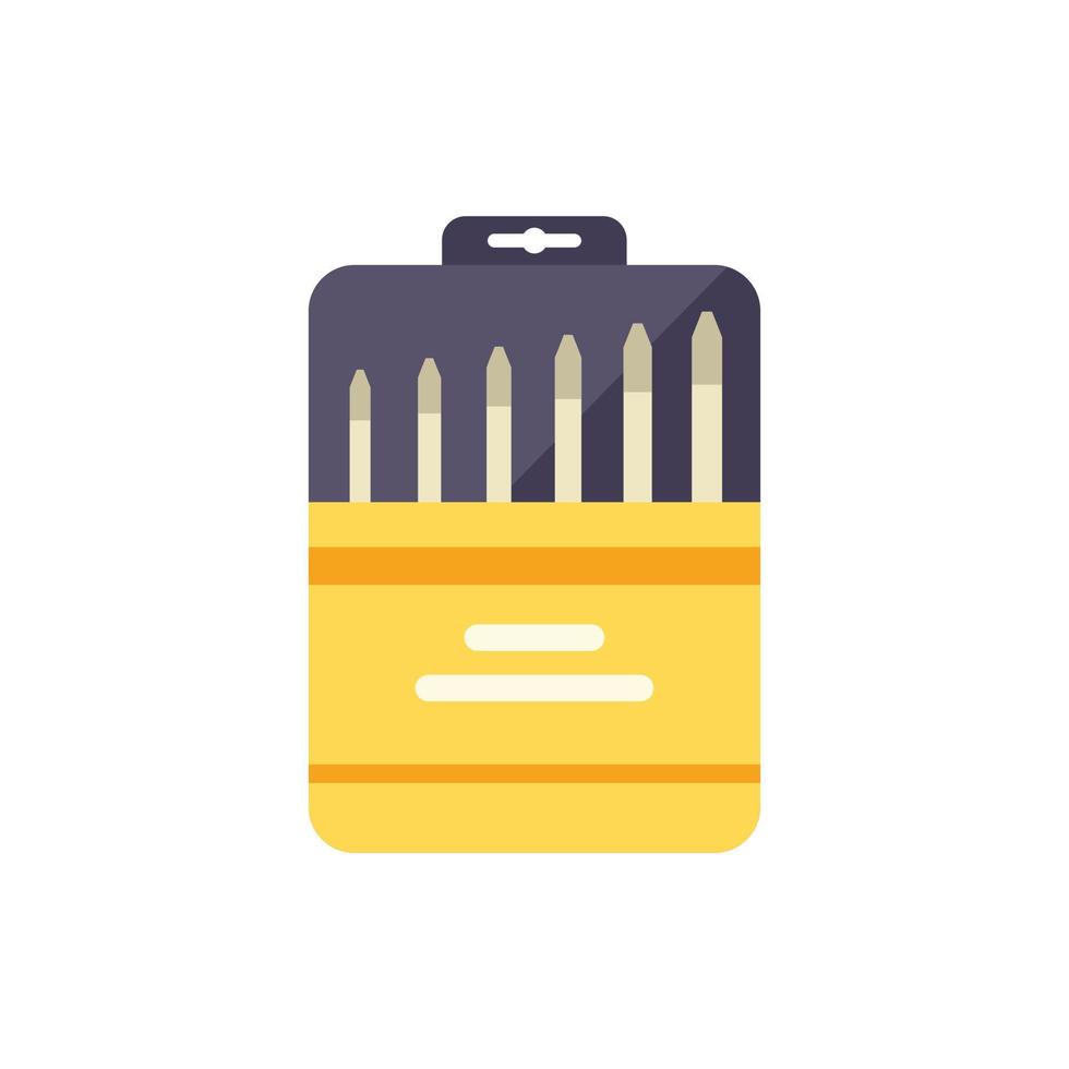 Screwdriver box icon flat vector. Phone repair vector