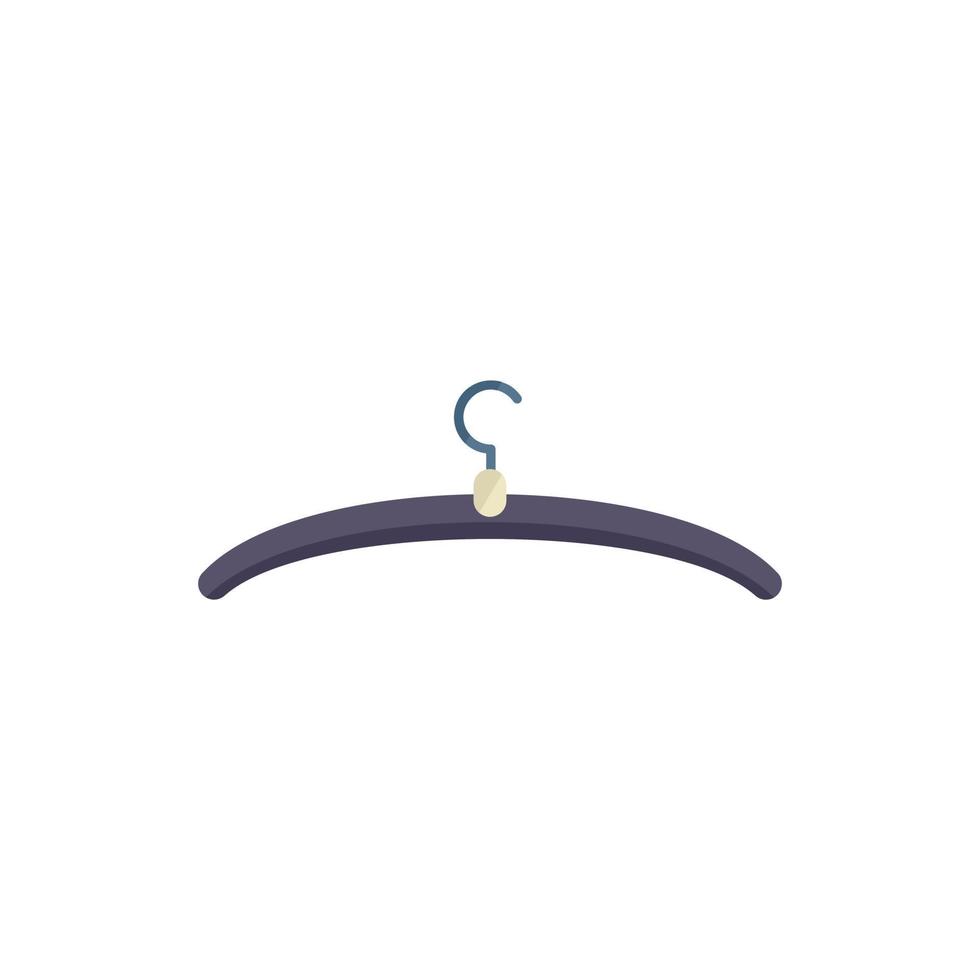 Clothes hanger icon flat vector. Clothing tailor vector