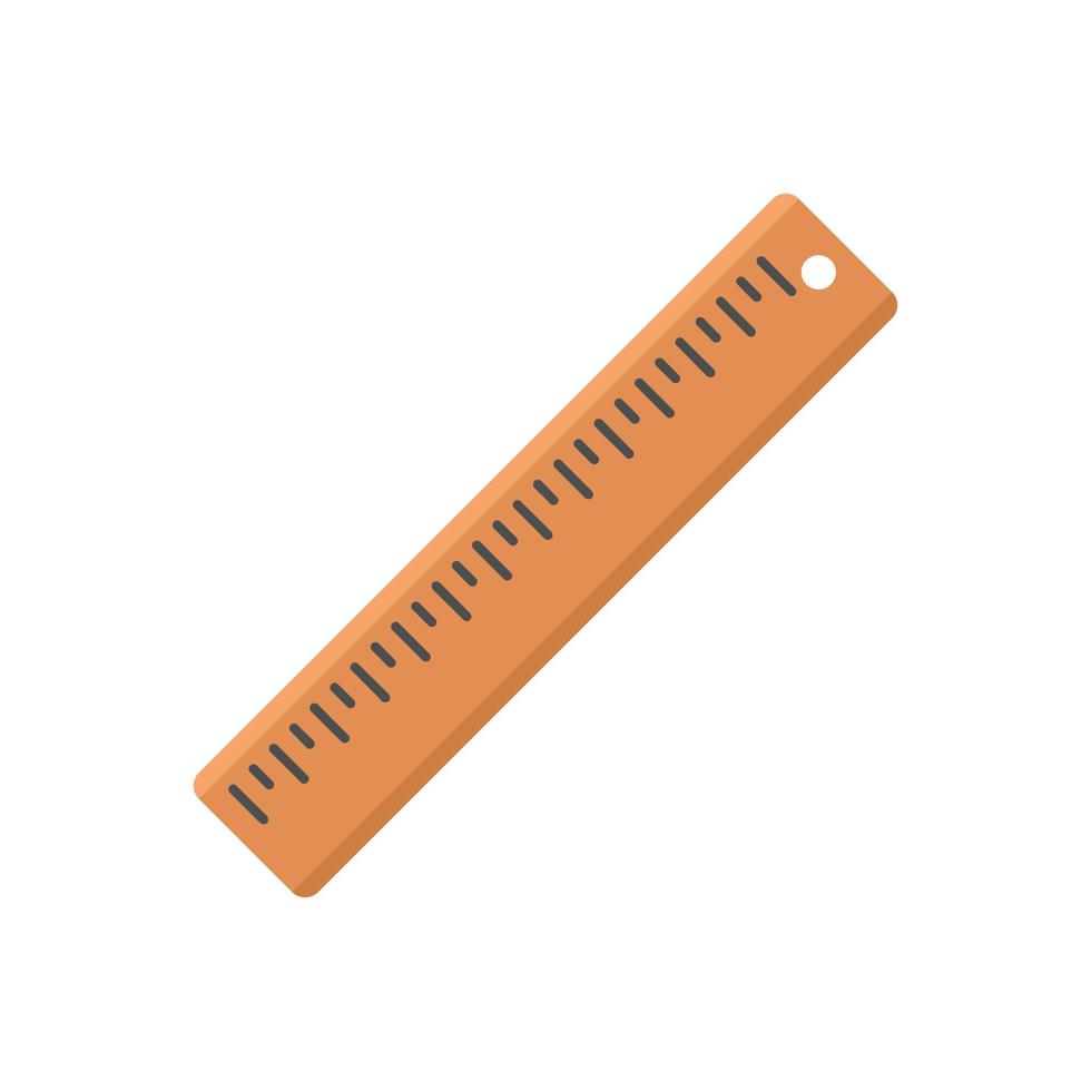 Clothing ruler icon flat vector. Tailor machine vector