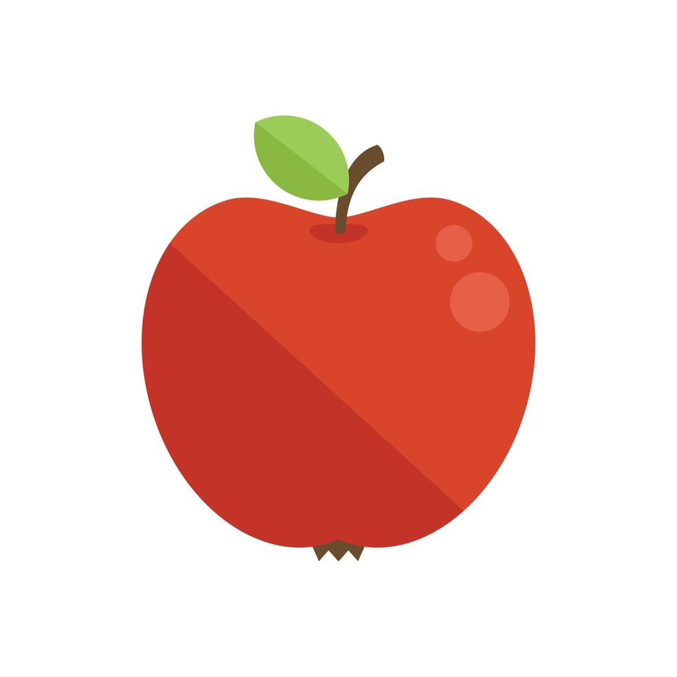Fresh apple breakfast icon flat vector. Fruit juice vector