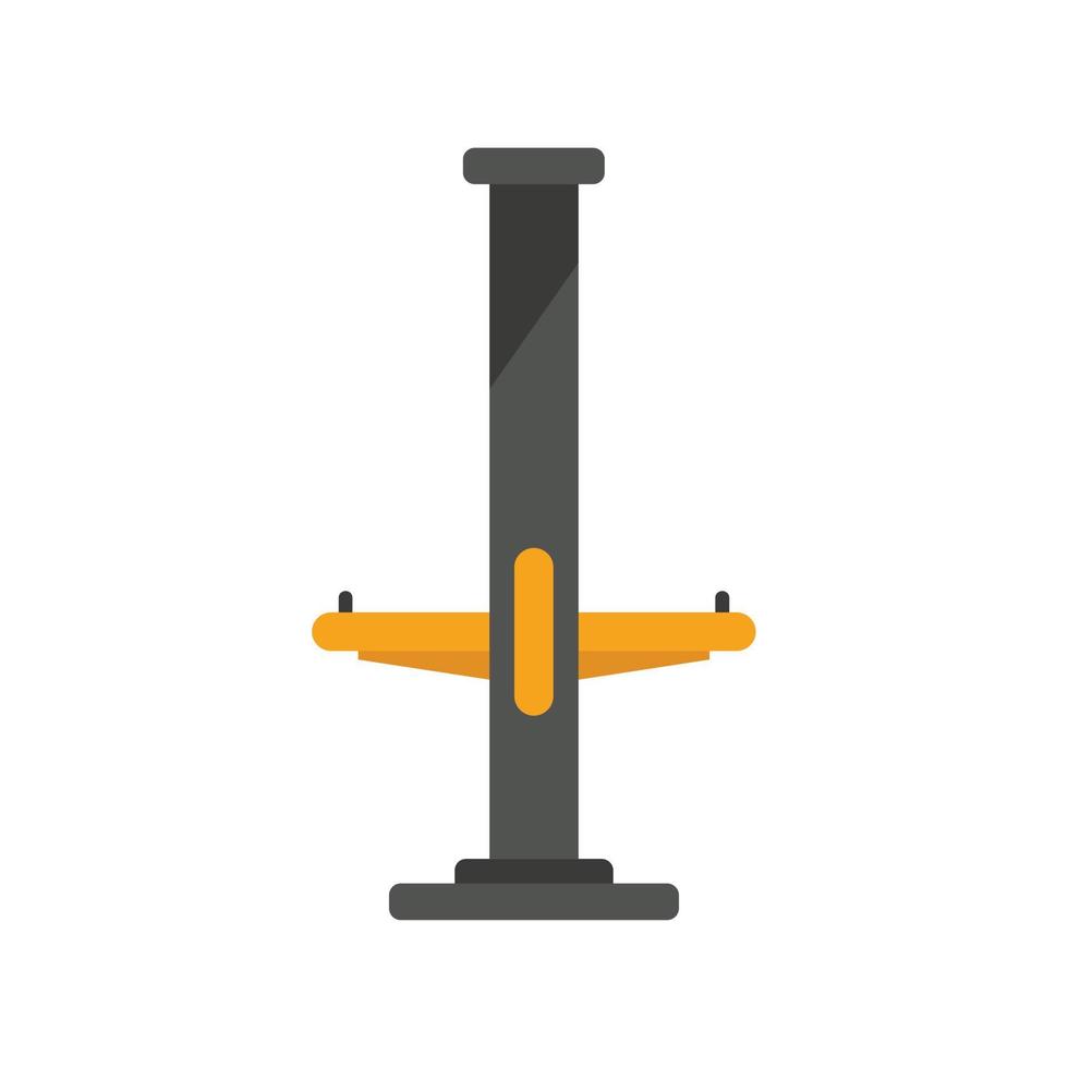 Check car lift icon flat vector. Auto garage vector