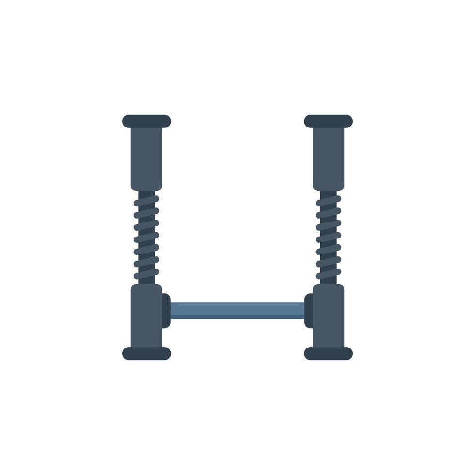 Car lift inspection icon flat vector. Auto service vector