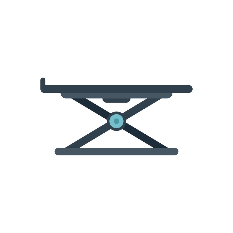 Machine car lift icon flat vector. Auto garage vector