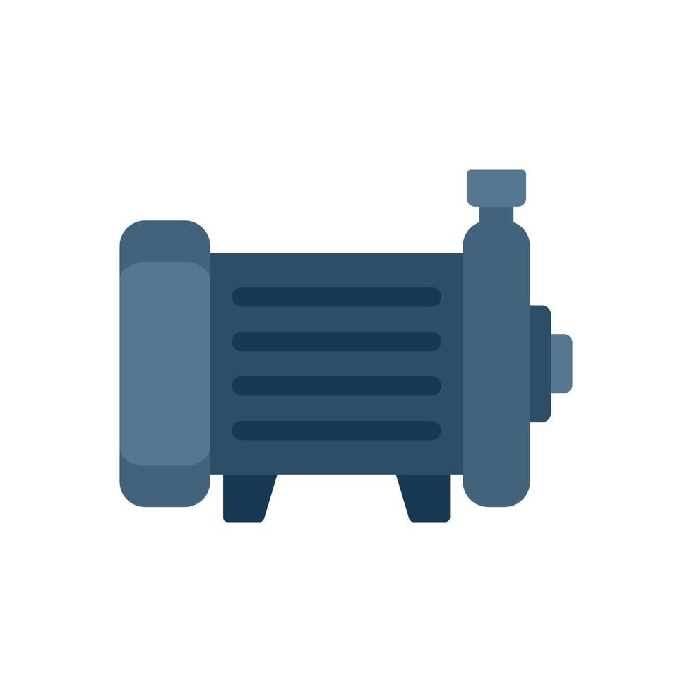 Compressor pump icon flat vector. Motor system vector