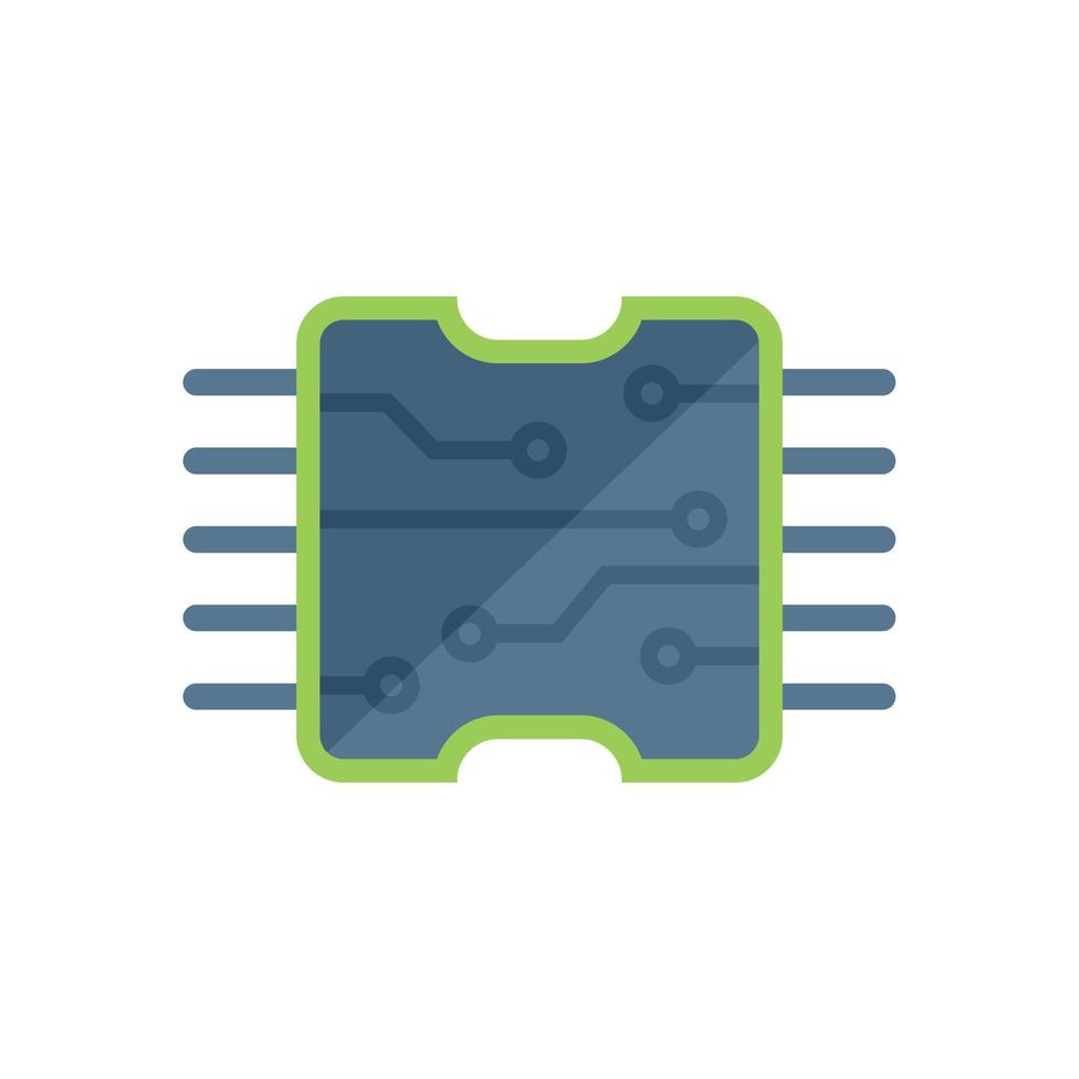 Tablet processor icon flat vector. Phone broken vector