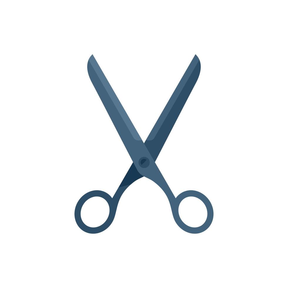 Clothing repair scissors icon flat vector. Tailor machine vector