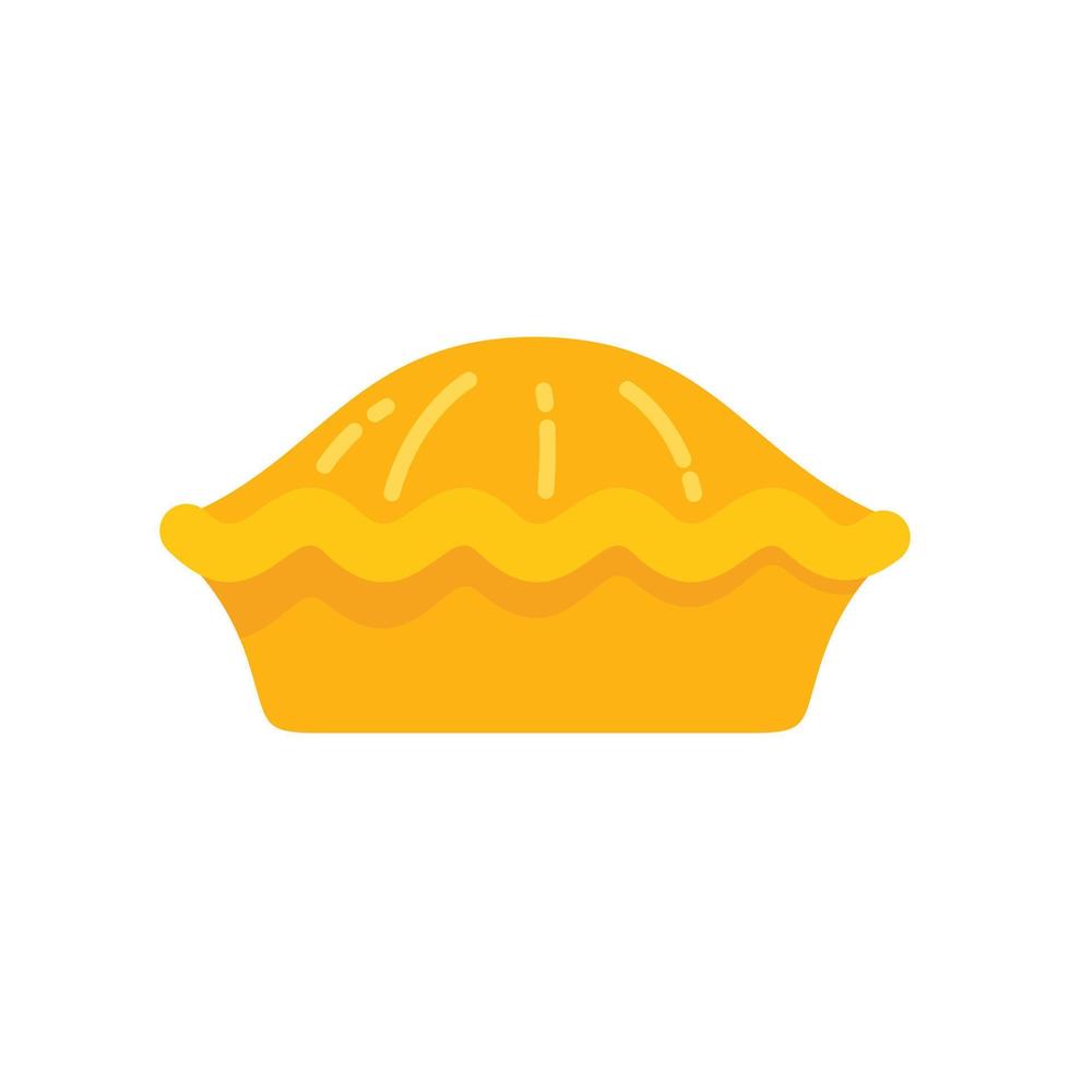 Apple pie icon flat vector. Dessert cake vector