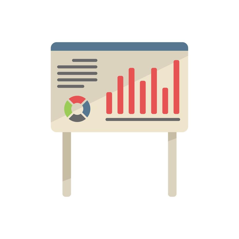 Report audit icon flat vector. Business document vector