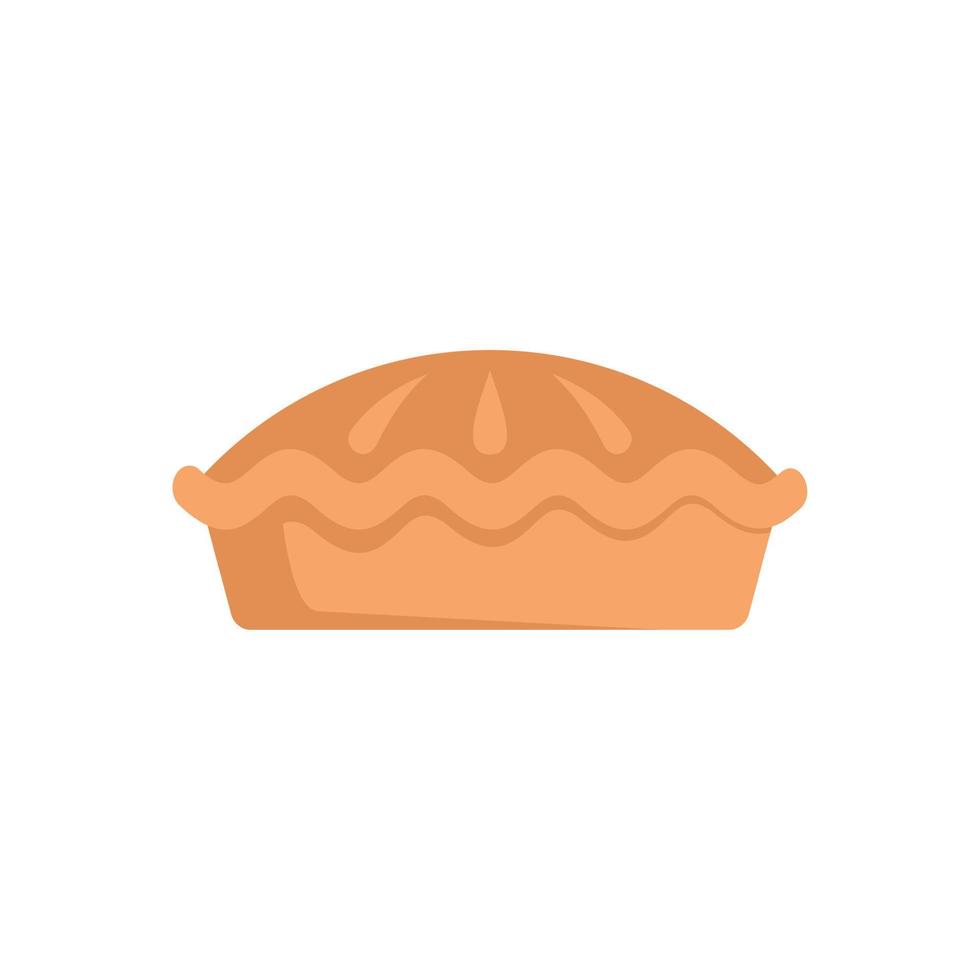 Apple pie bakery icon flat vector. Fruit cake vector