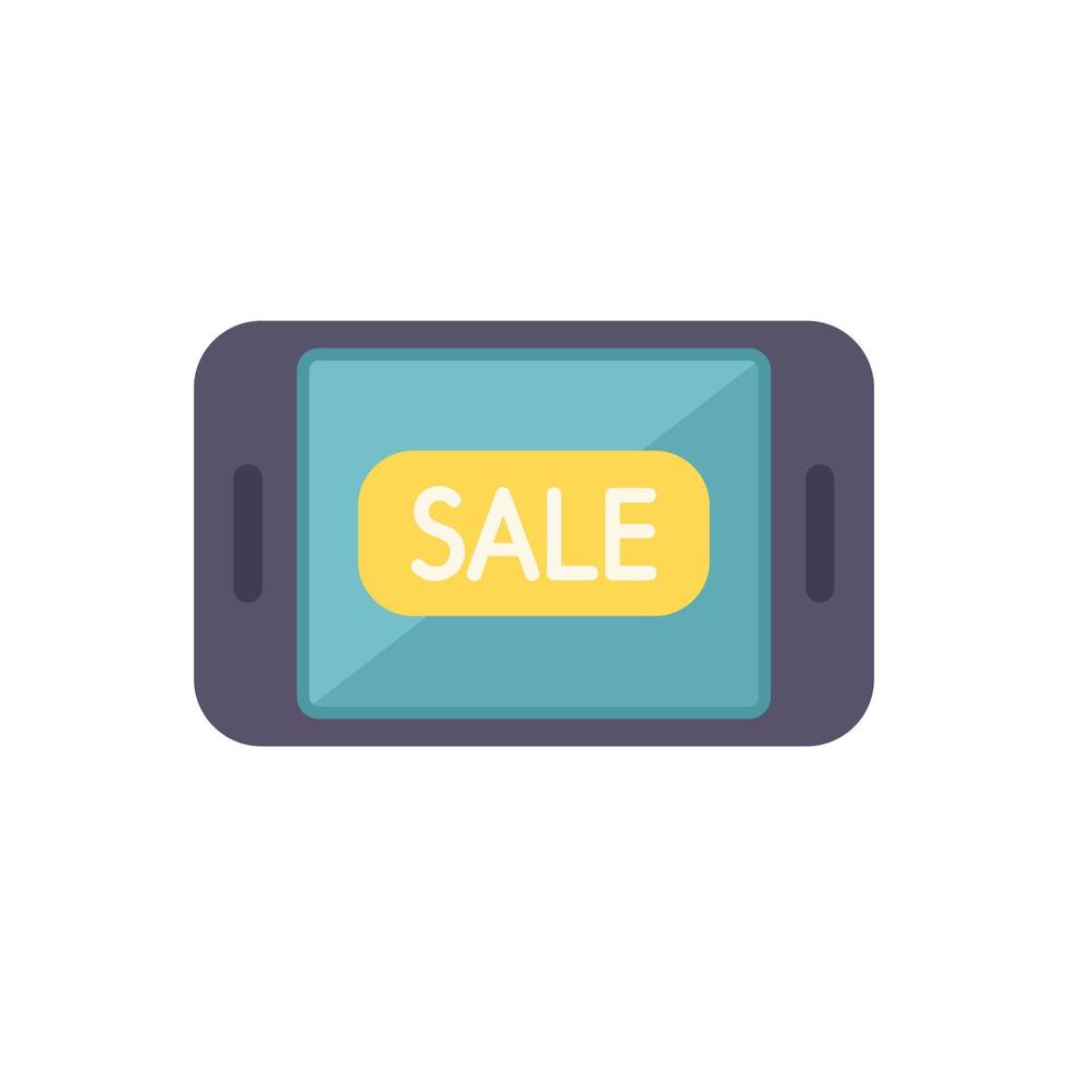 Smartphone sale icon flat vector. Buy card vector