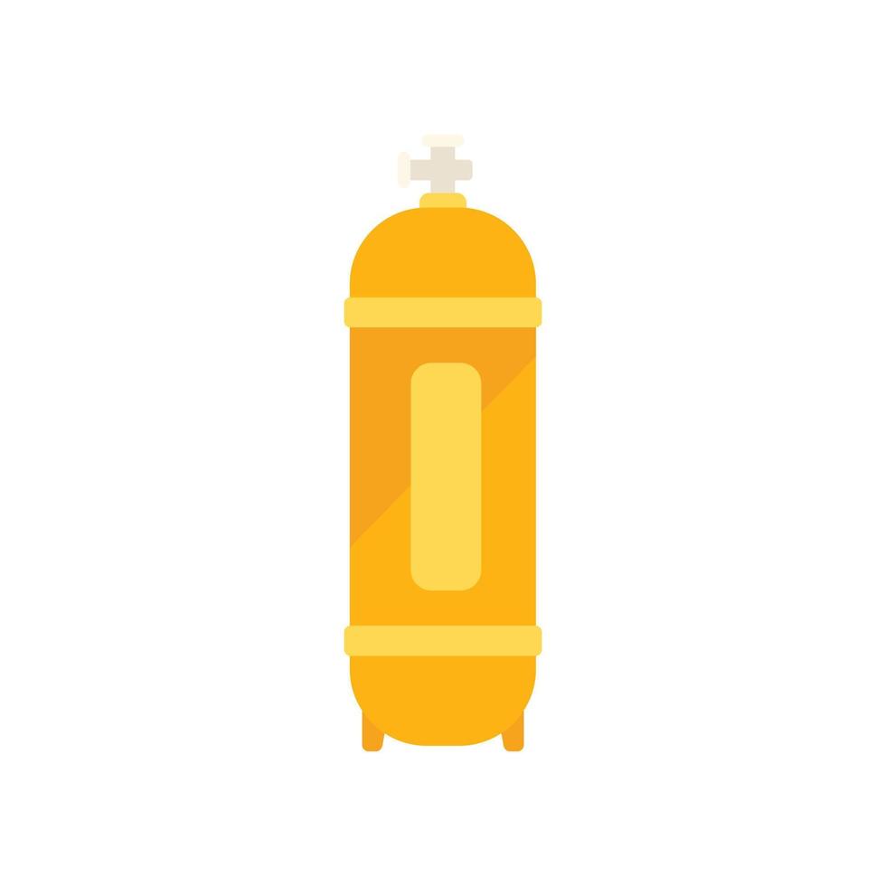 Pool oxygen tank icon flat vector. Cleaning pool vector