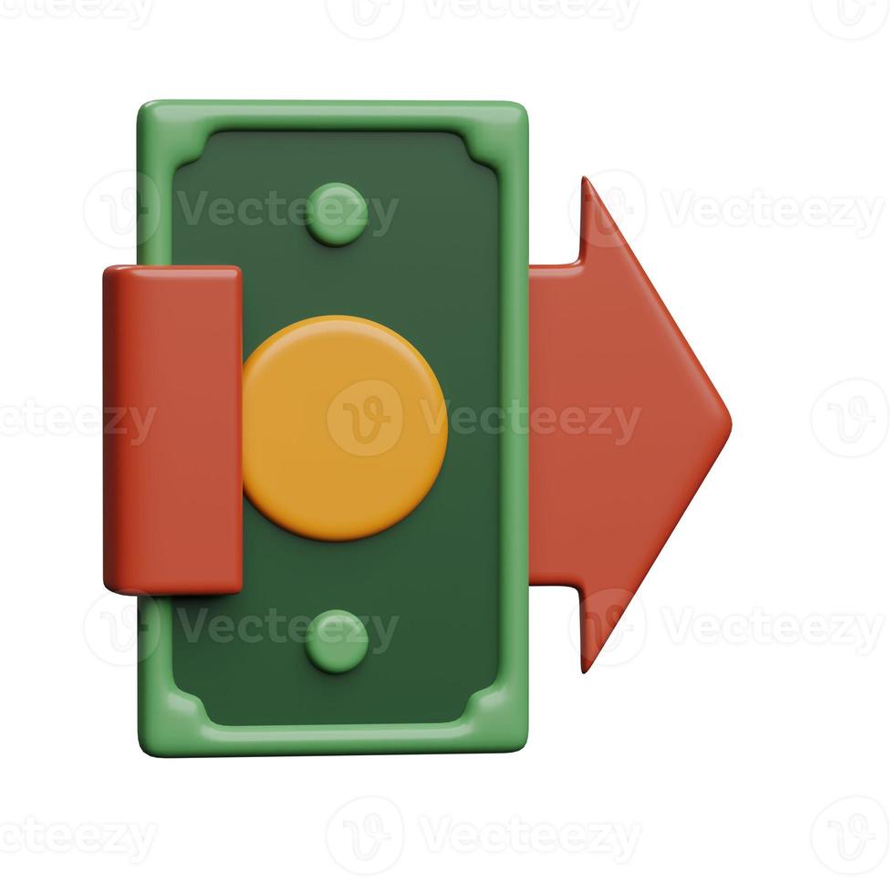 Transfer money 3D icon design photo