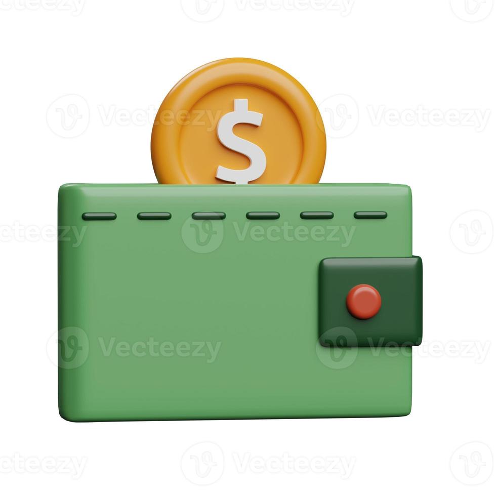 3D Wallet icon design photo