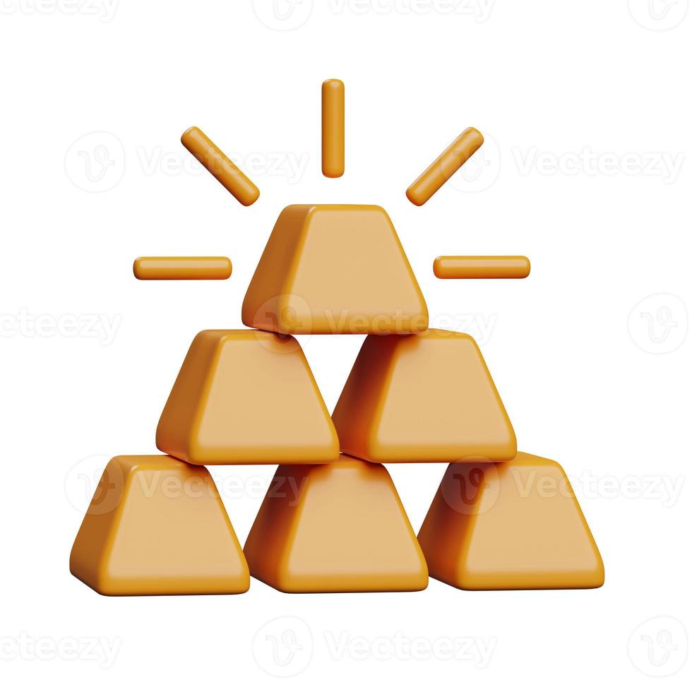 3D golden bars icon design photo