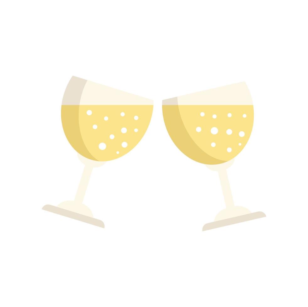 Party cheers icon flat vector. Pub alcohol vector