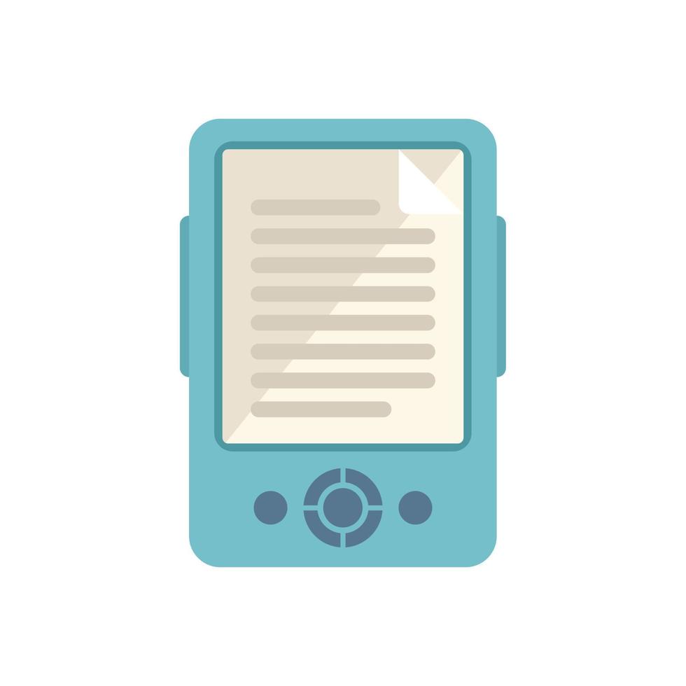 Electronic book icon flat vector. Digital education vector