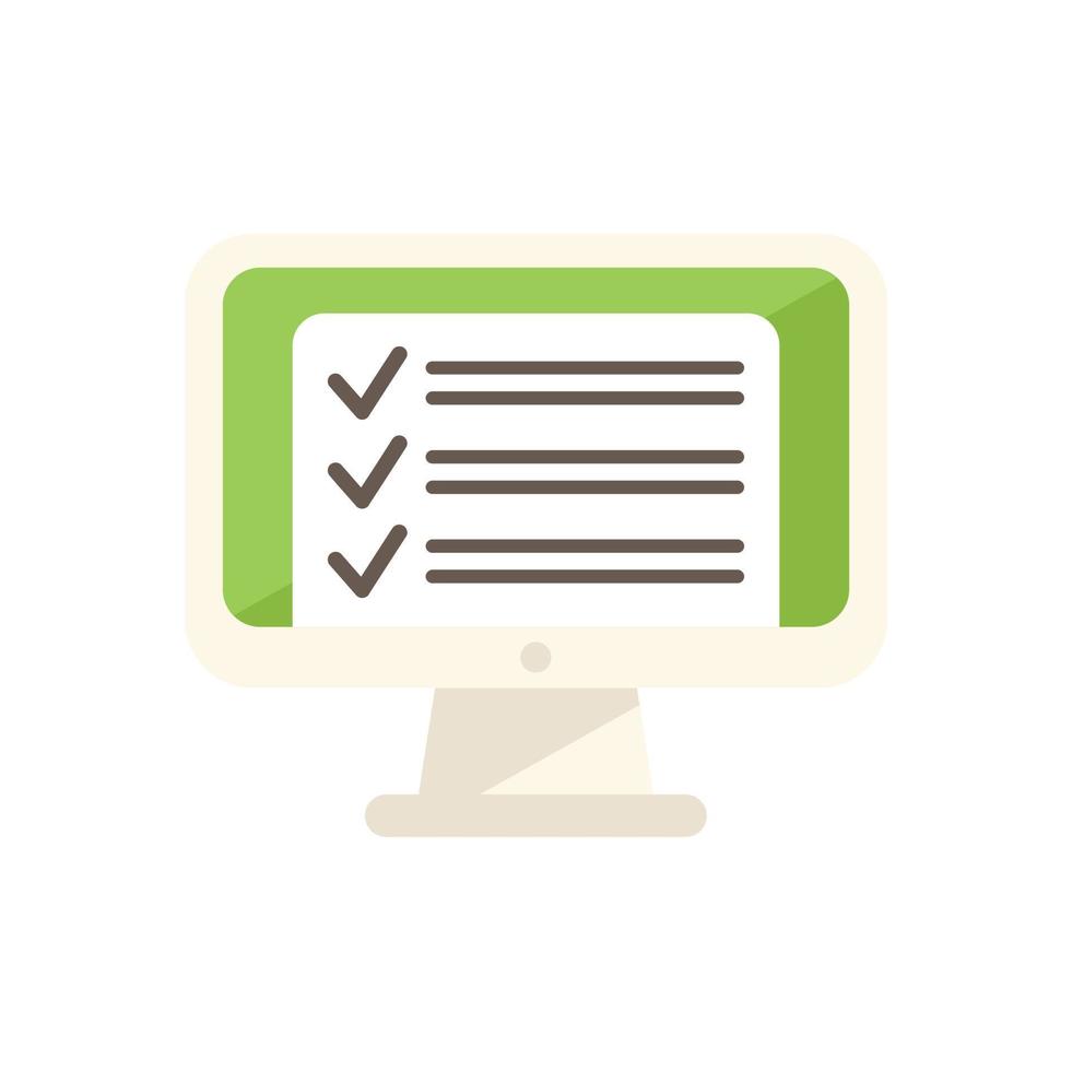 To do list online icon flat vector. Web course vector
