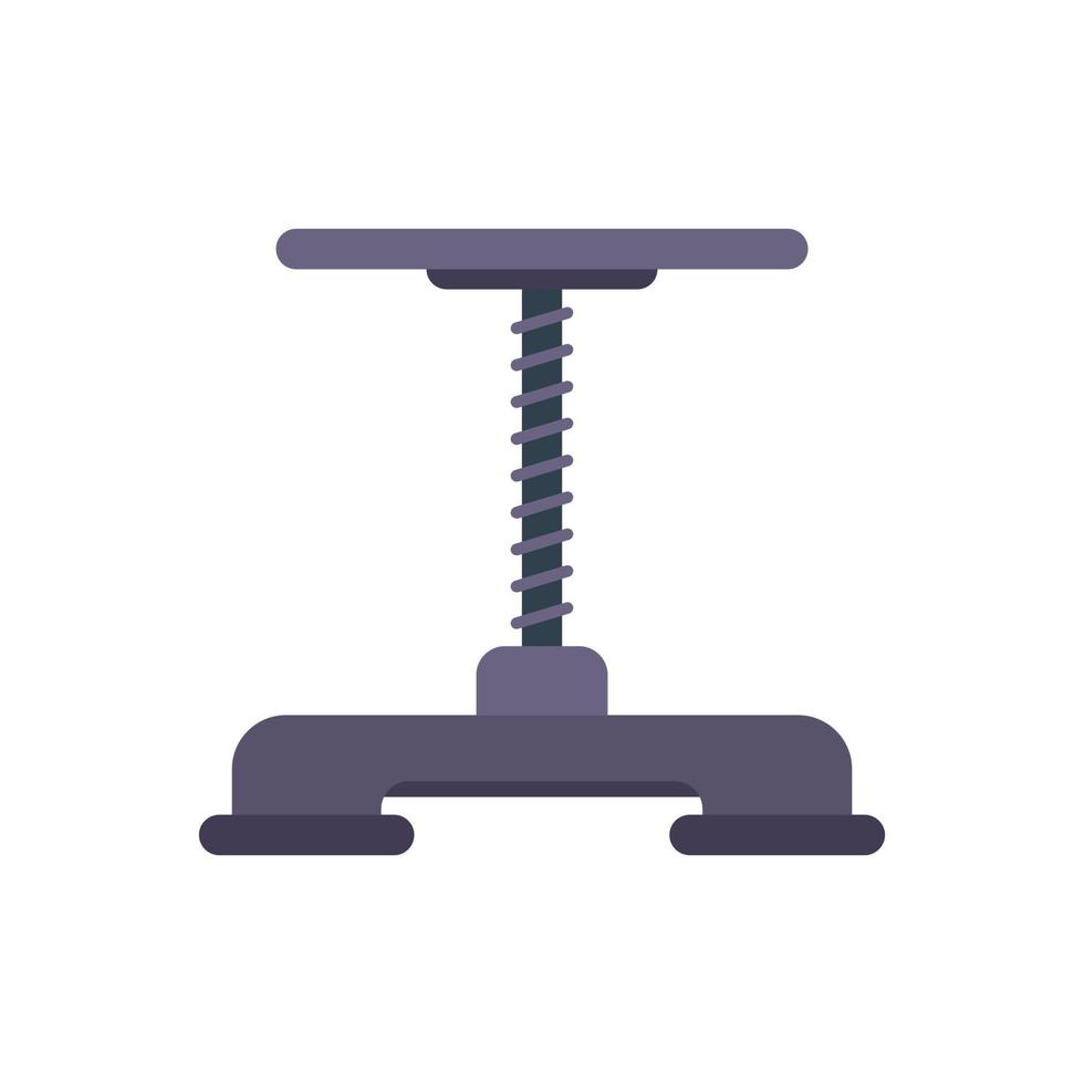 Front car lift icon flat vector. Auto garage vector