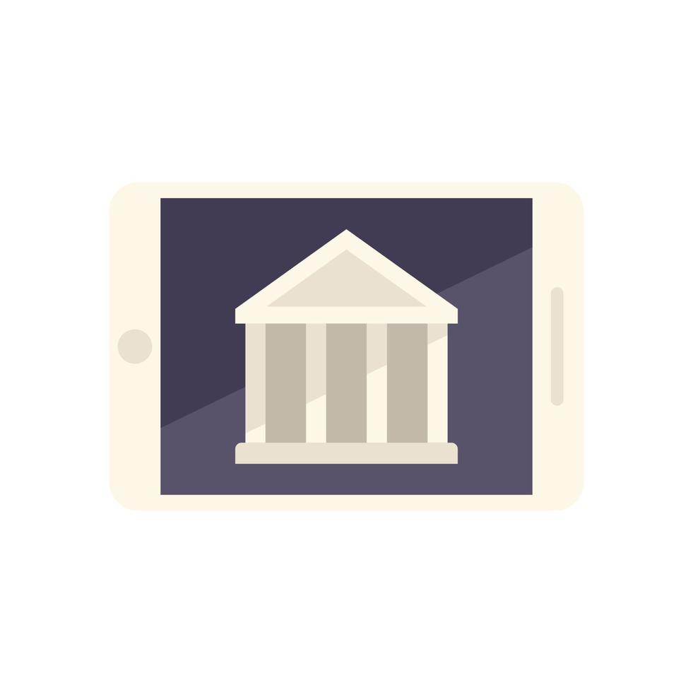 Web banking icon flat vector. Online payment vector