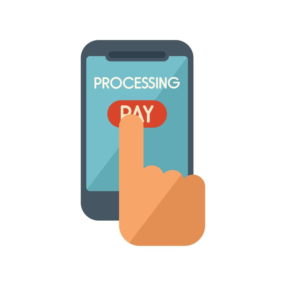 Pay processing icon flat vector. Money payment vector