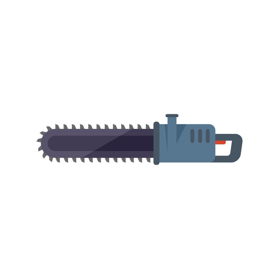 Wood electric saw icon flat vector. Power chain vector