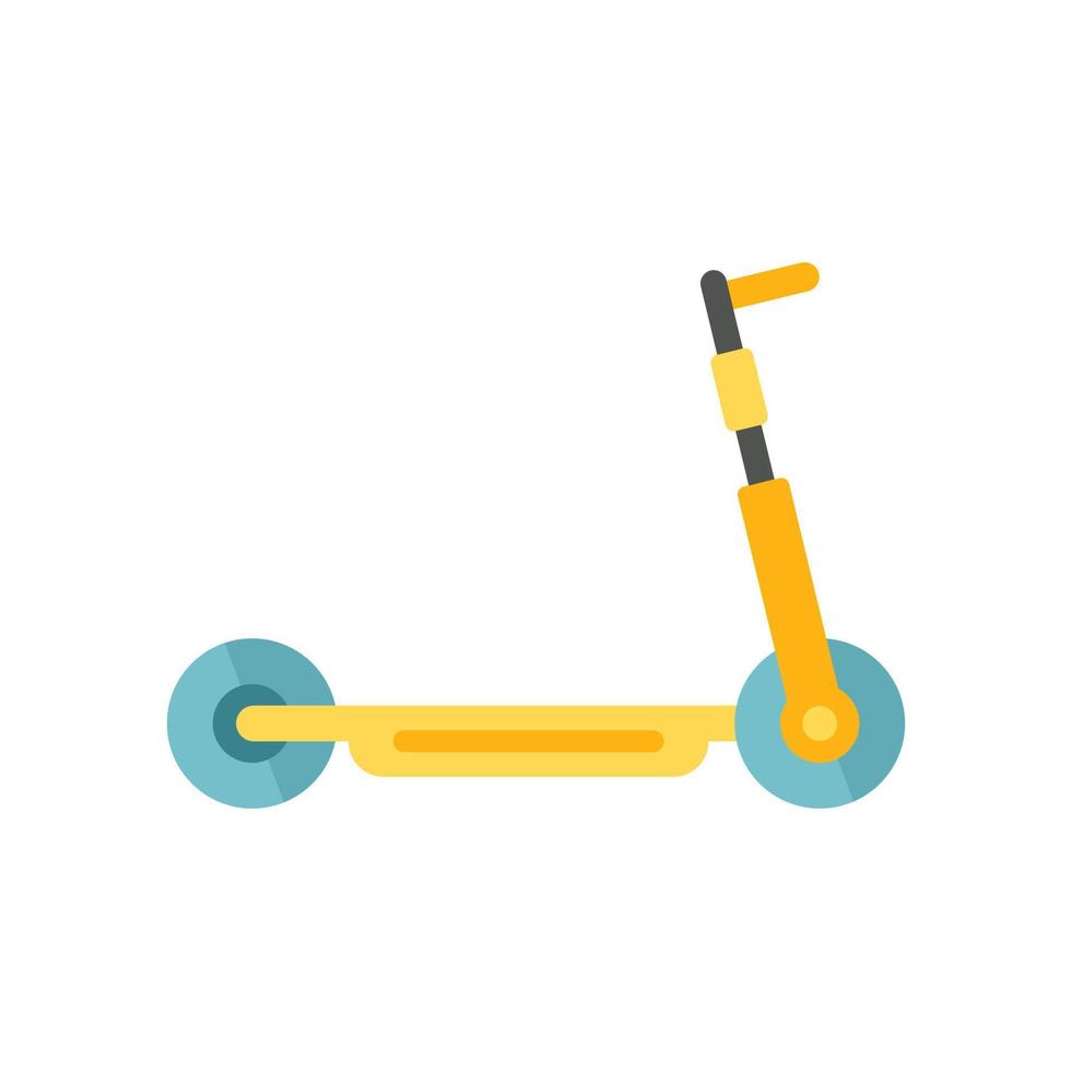 vector plano de icono de carga de scooter eléctrico. patada de transporte