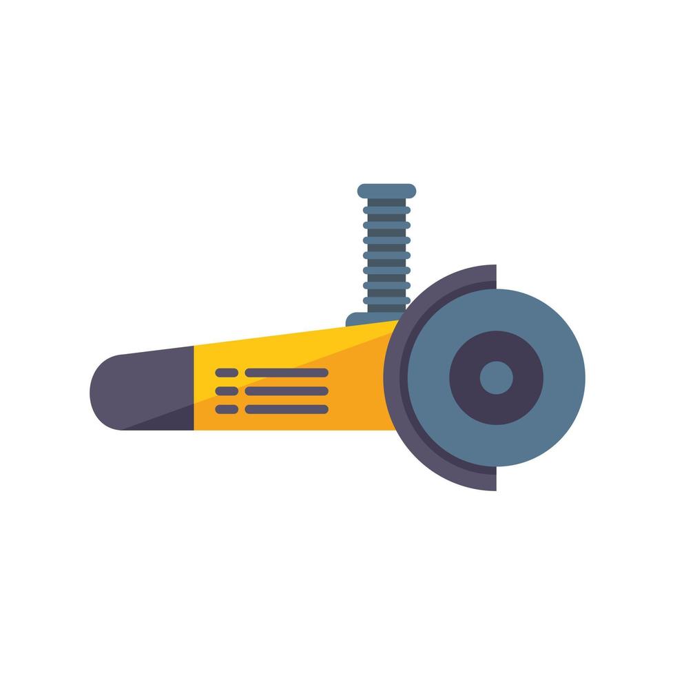 Grinding tool icon flat vector. Angle cutter vector