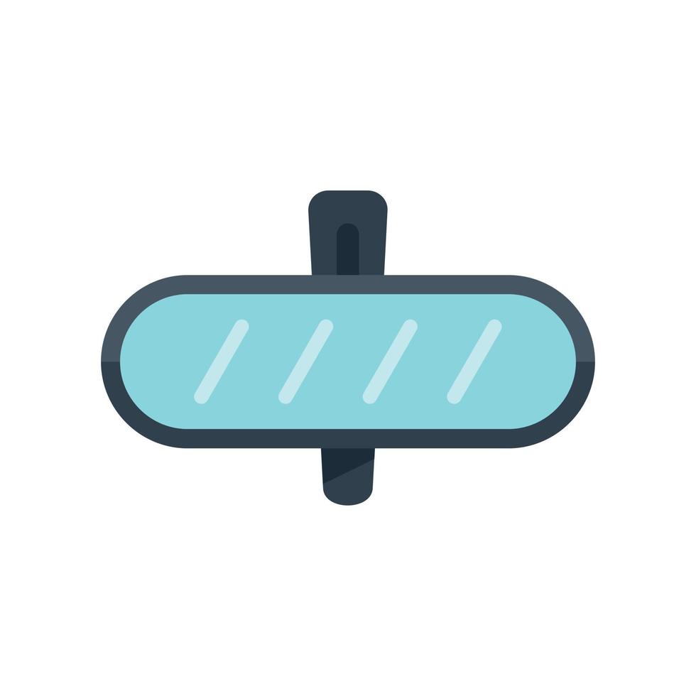 Car indoor mirror icon flat vector. View salon vector