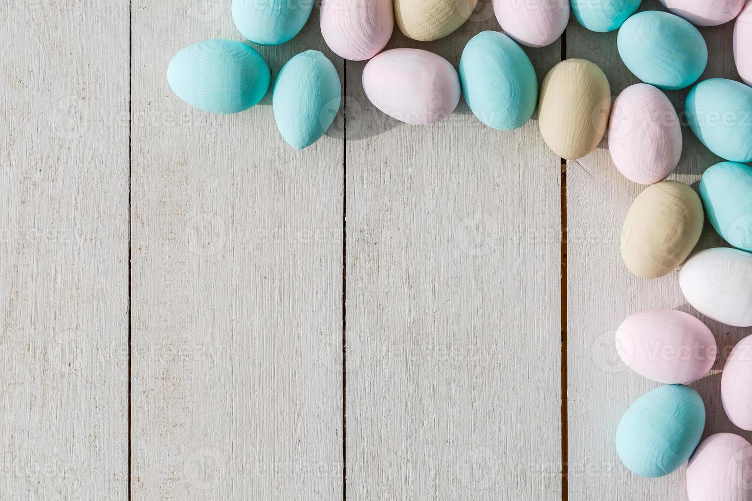 Easter eggs in pastel colors photo