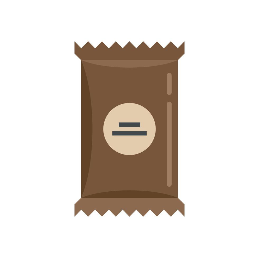 Protein snack bar icon flat vector. Sweet granola vector