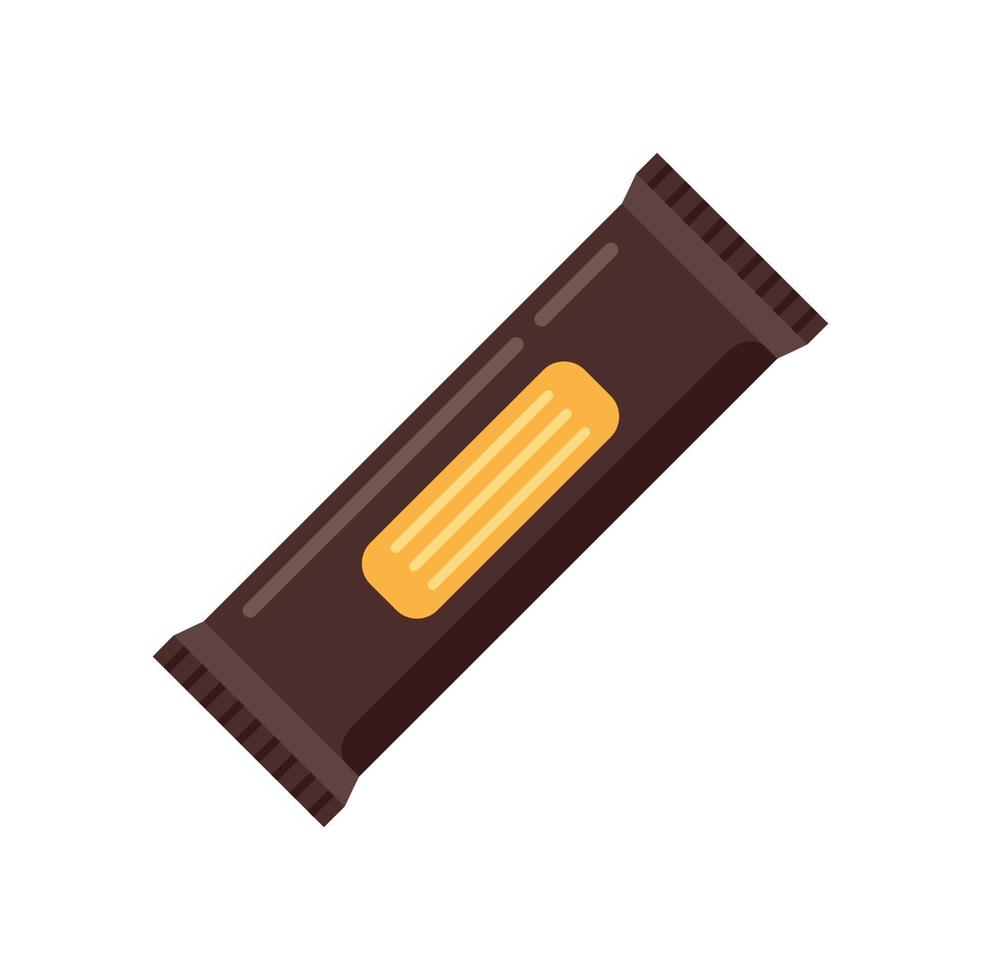 snack bar paquete icono vector plano. comida granola