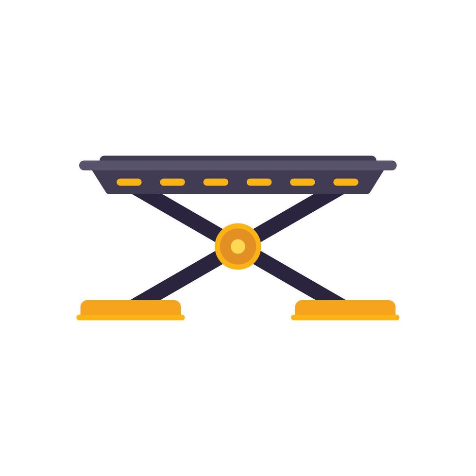 Hoist car lift icon flat vector. Auto garage vector