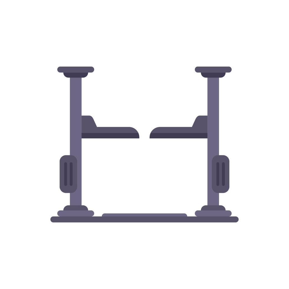 Workshop car lift icon flat vector. Auto service vector