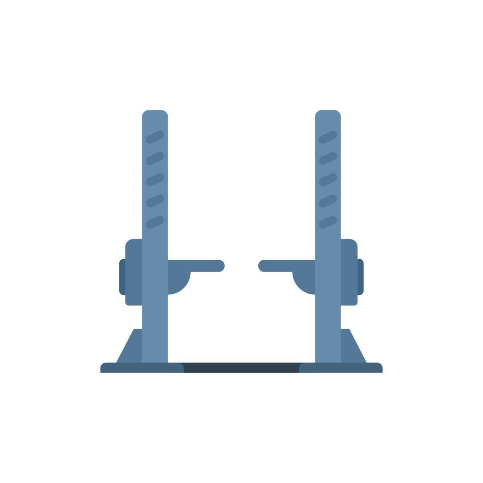 Hydraulic car lift icon flat vector. Auto service vector