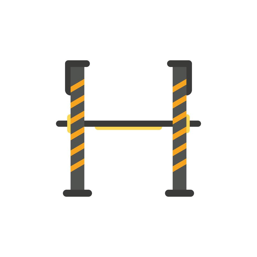 Car lift technician icon flat vector. Auto service vector