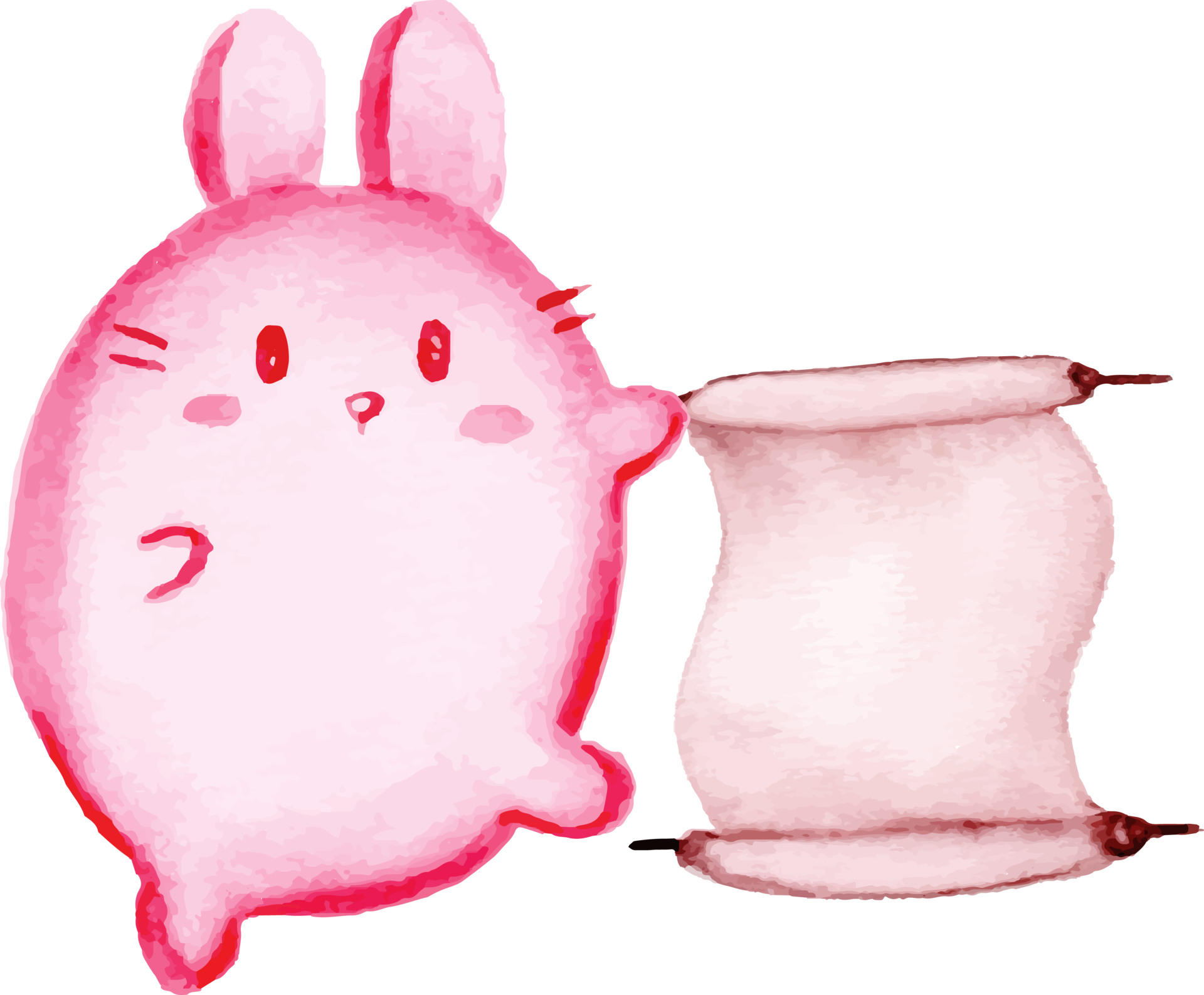 Watercolor Lunar New Year Rabbit With Banner 17335453 Png Watercolor Lunar New Year Rabbit With Banner 17335453 Png