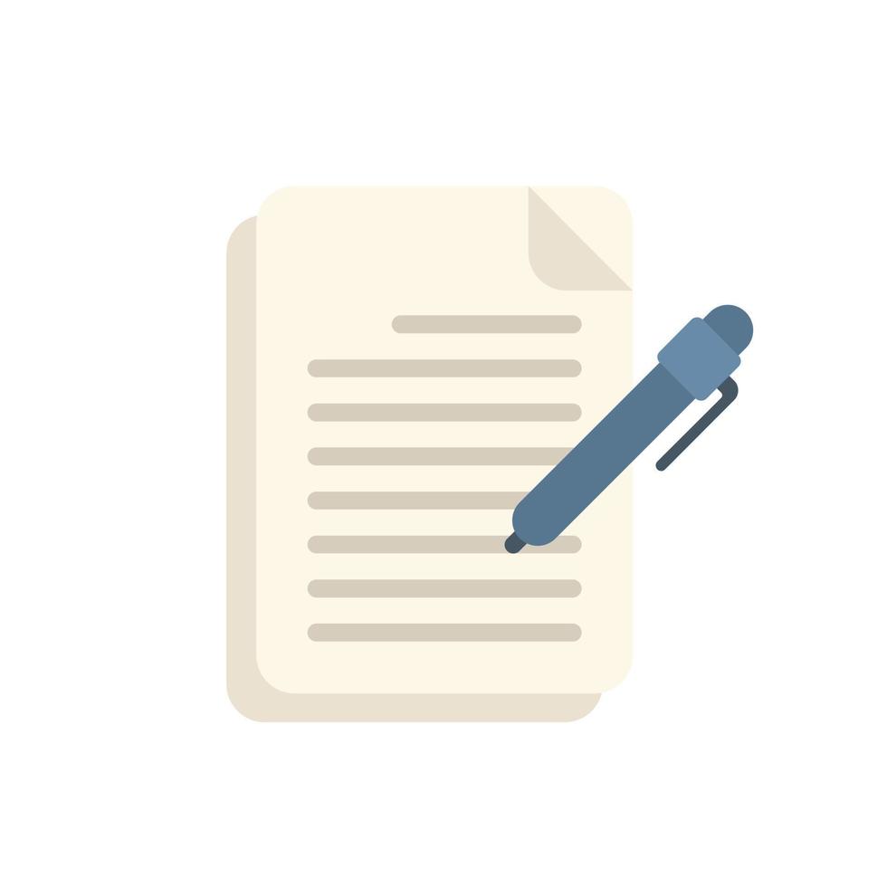 Write paper idea icon flat vector. Business solution vector