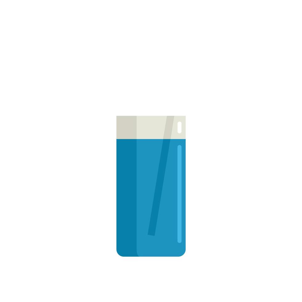 Fresh drink icon flat vector. Juice glass vector